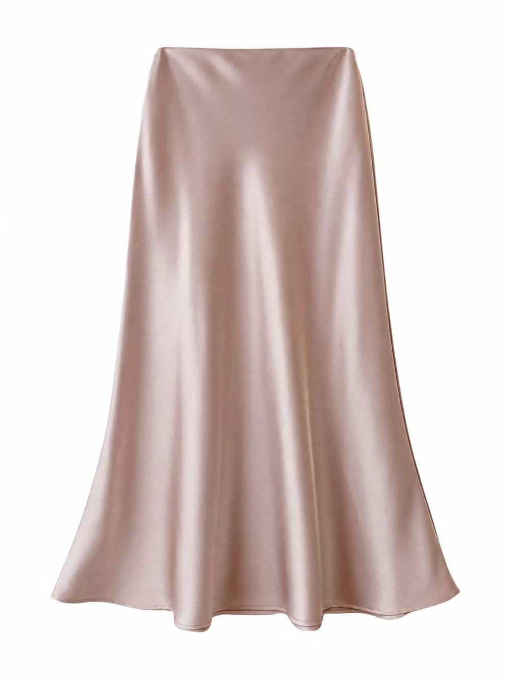 Full Size High-Waisted Satin Midi Skirt Plus Size, image 29