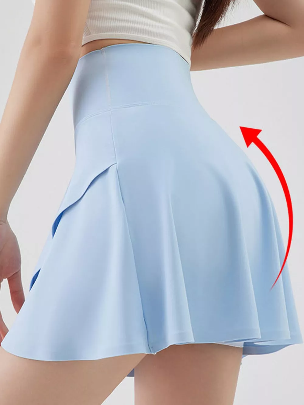 Full Size High-Waisted Flared Athletic Skirt with Breathable Performance Fabric Plus Size, image 10