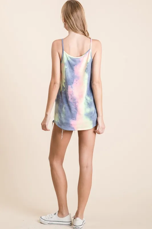 Tie Dye Terry Camisole with Caged Neck, image 9