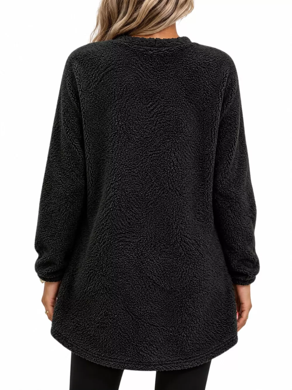 Full Size Fleece Dropped Shoulder Sweatshirt Plus Size, image 3