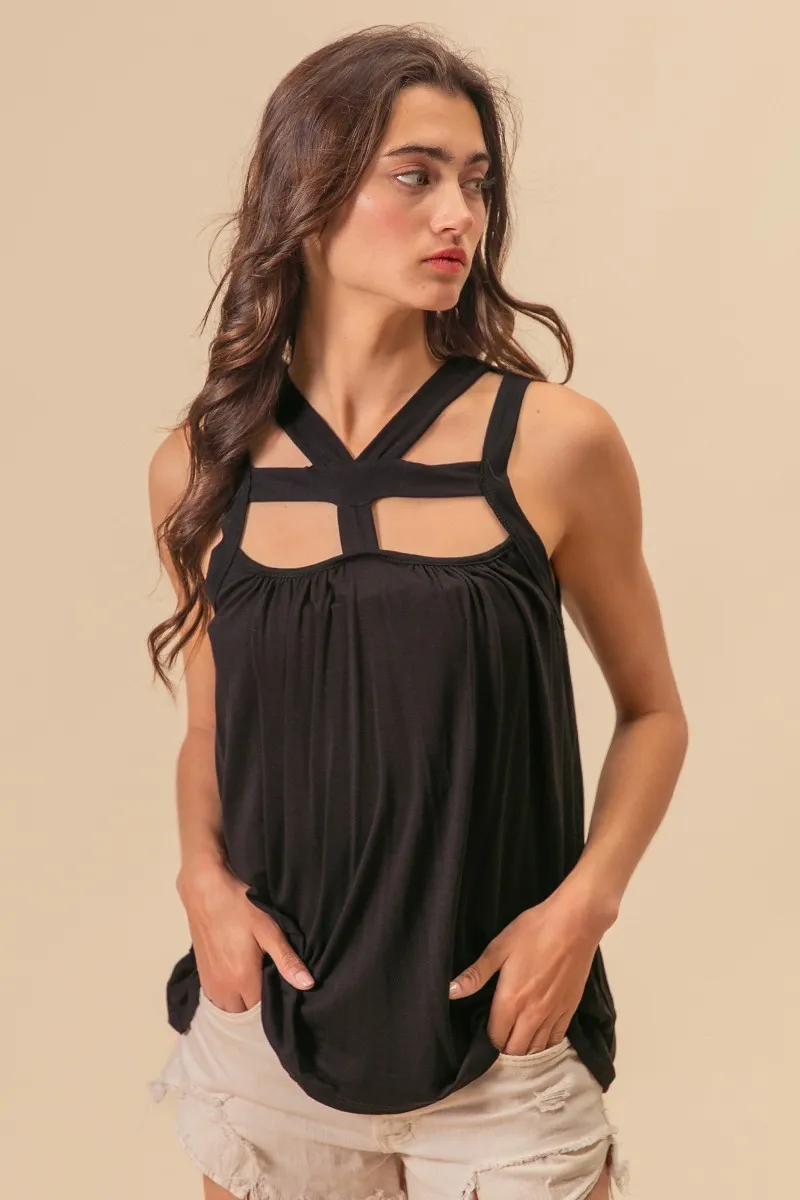 Rayon Span Jersey Cut Out with Straps Detailed, image 10