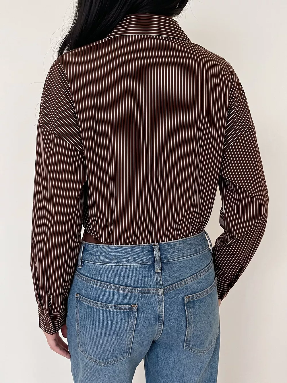 Striped Button-Up Bodysuit, image 6