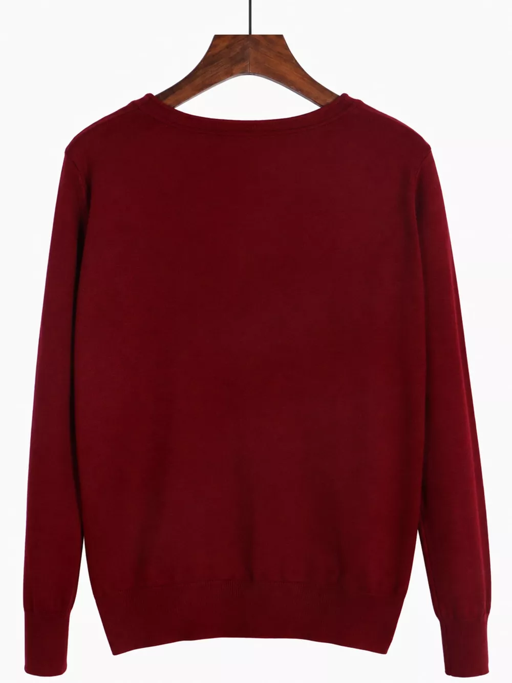 Classic V-Neck Button-Down Knit Cardigan, image 74