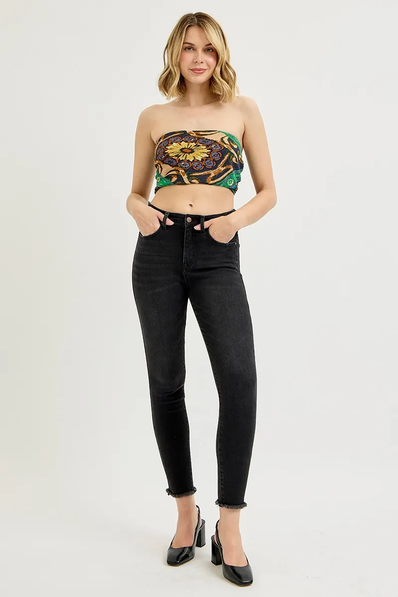 Full Size Tummy Control High Rise Adjustable Waist Skinny Jeans Plus Size, image 6