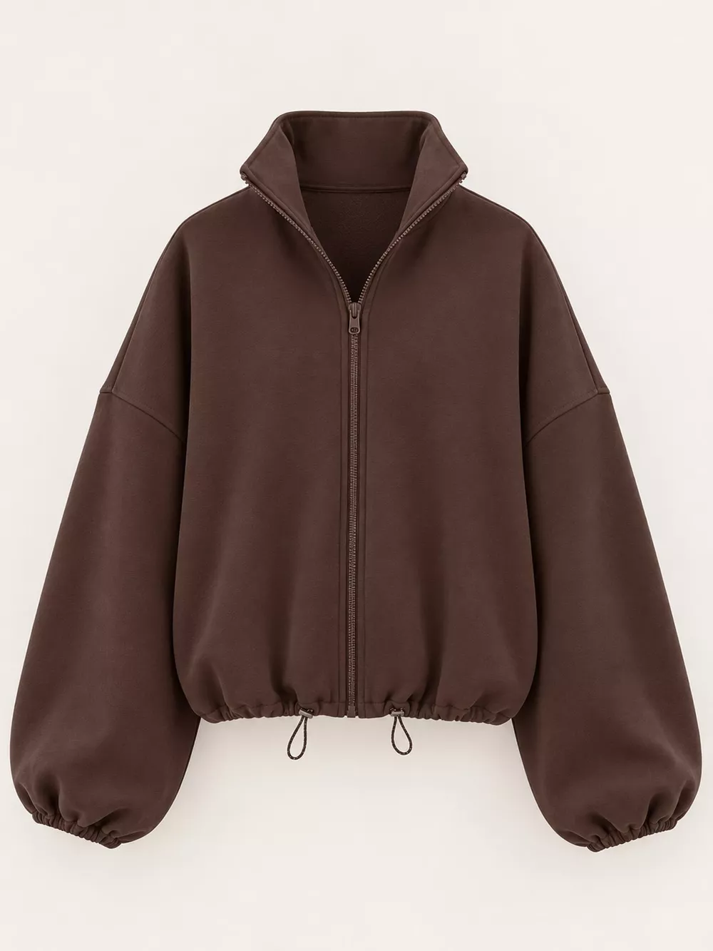 Drawstring Hem Zip Up Jacket, image 18