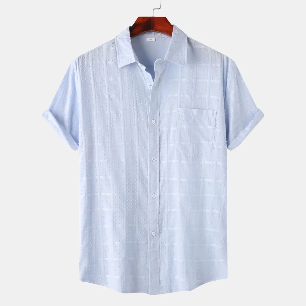 Men's Casual Short Sleeve Button Down Shirt, image 4