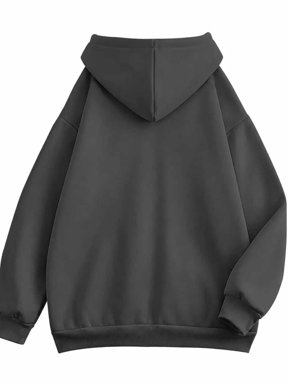 Full Size Oversized Solid Zip-Up Hoodie with Drawstring Plus Size, image 73