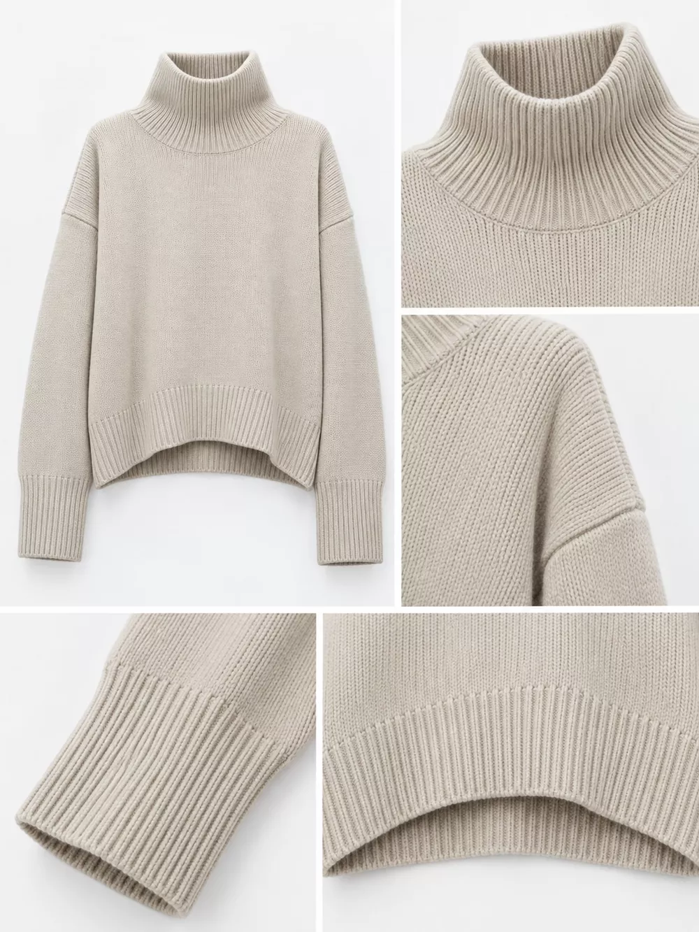Oversized Turtleneck Wool Sweater, image 23
