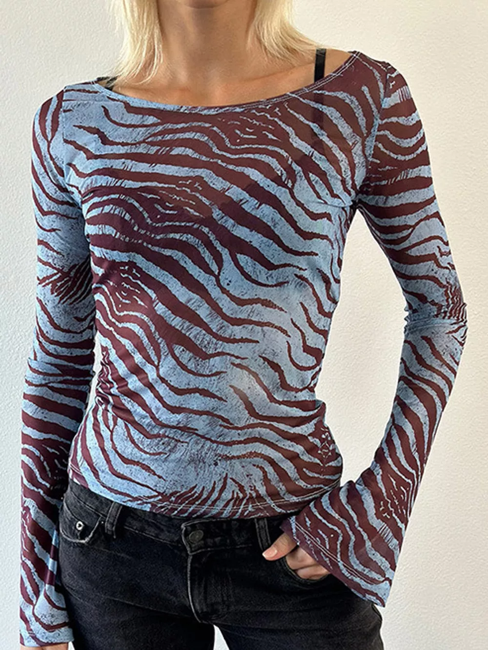 Printed Long Sleeve Slim Fit T-Shirt, image 8