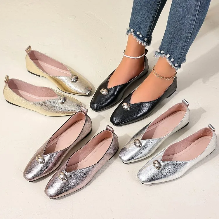 Square Toe Flats Slip-Ons, image 2