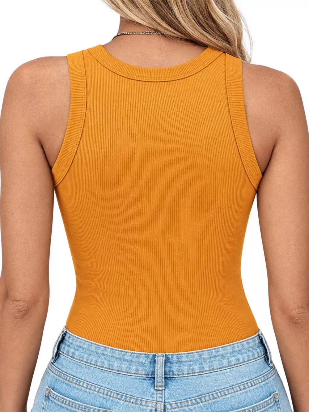 Full Size Ribbed Knit Slim-Fit Tank Top Plus Size, image 34