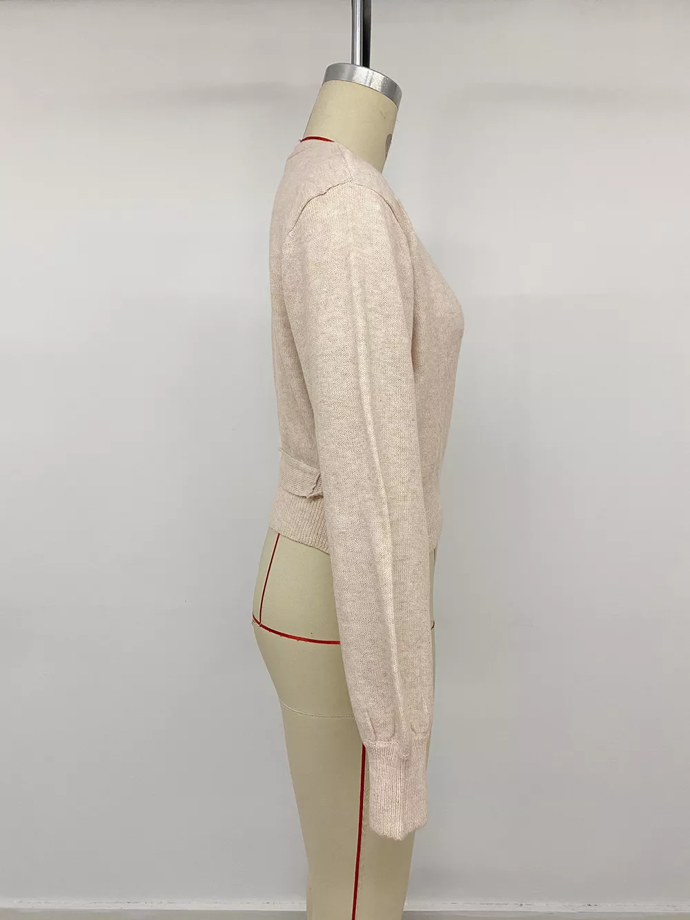 Tied Surplice Long Sleeve Sweater, image 12