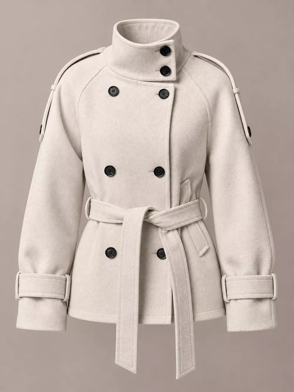 Double-Breasted Belted Outerwear, image 4
