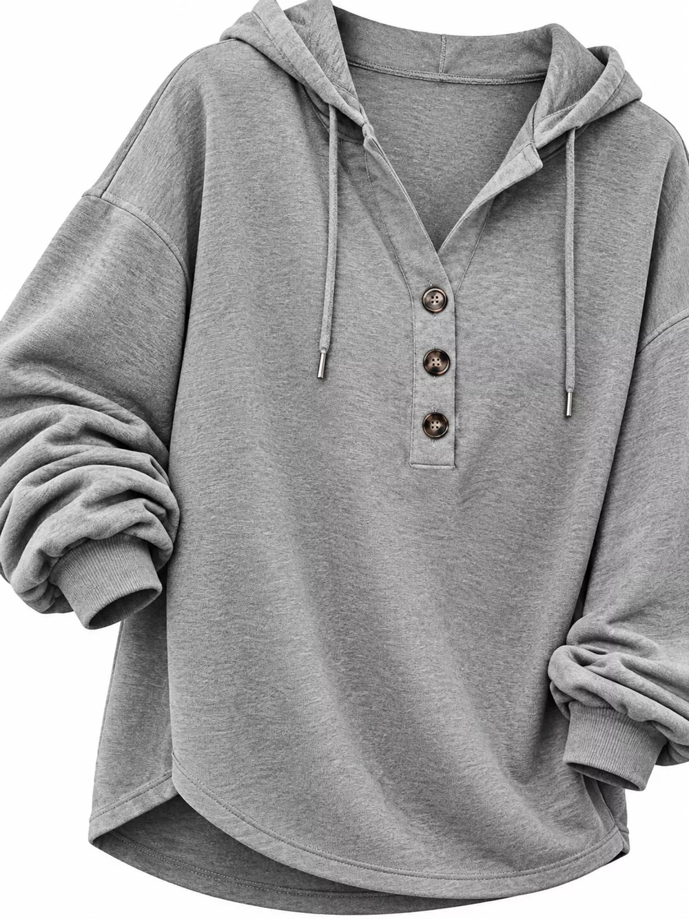 Drawstring Dropped Shoulder Hoodie, image 17