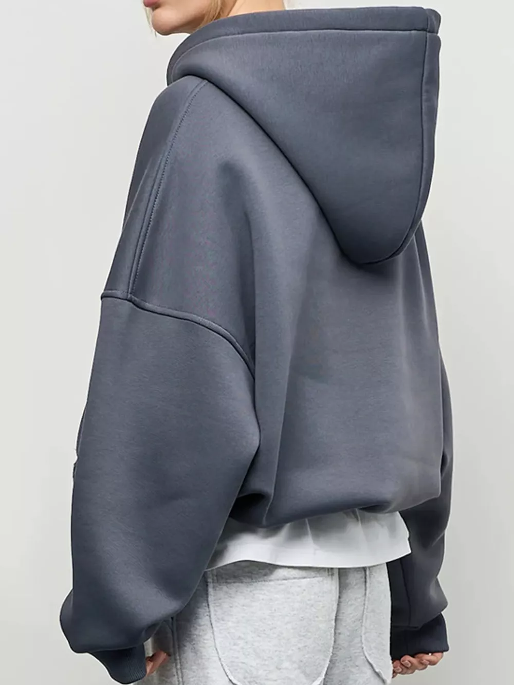 Kangaroo Pocket Dropped Shoulder Hoodie, image 17