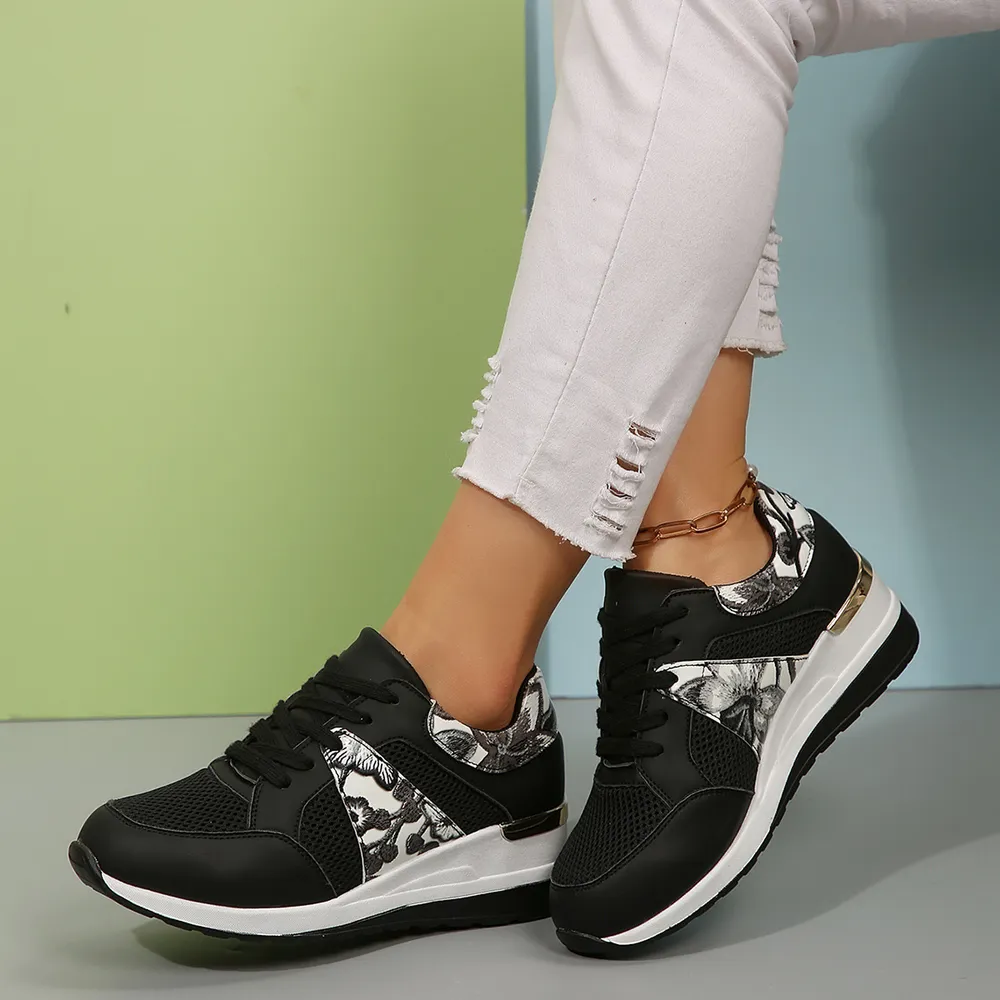 Floral Mesh Wedge Athletic, image 21