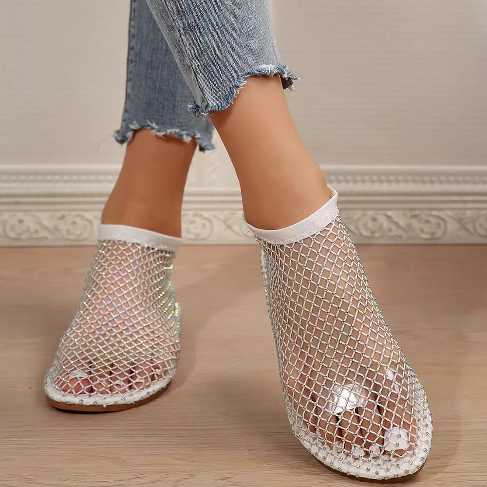 Rhinestone Round Toe Sandals, image 7