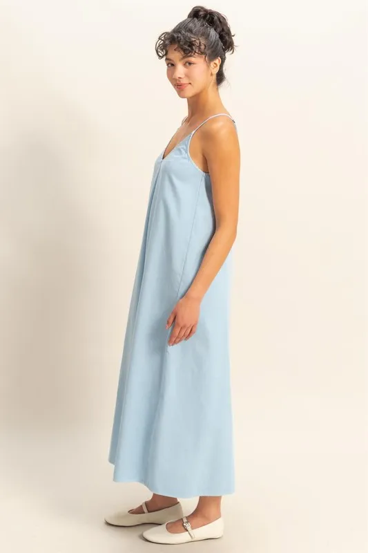 Dyed V-Neck Loose Dress, image 3