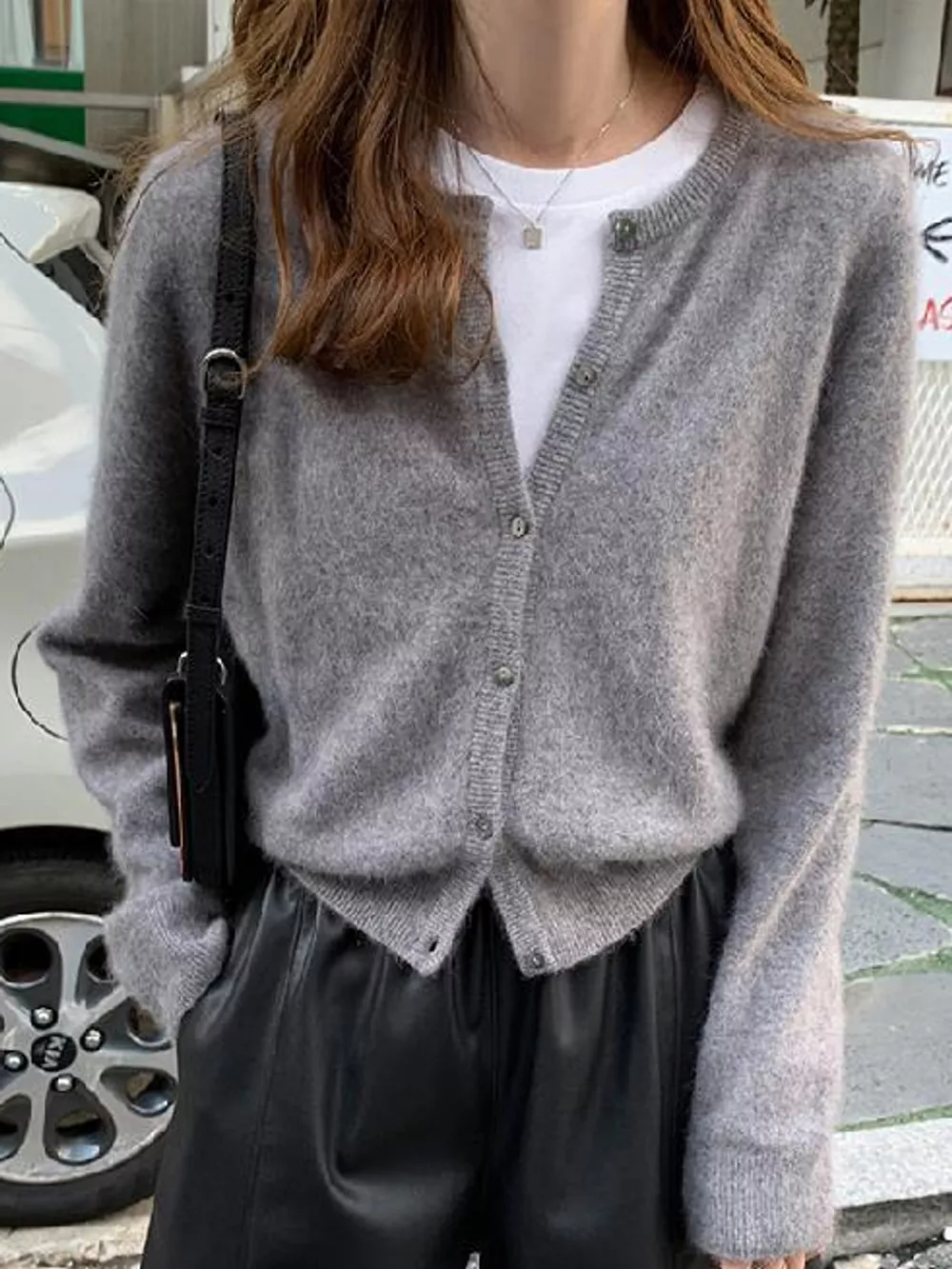 Crew Neck Button-Down Knit Cardigan, image 15