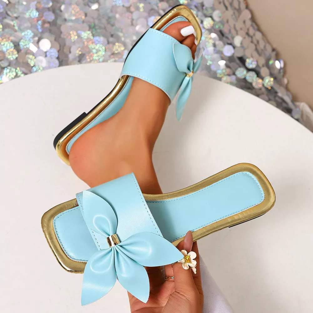 Bow Open Toe Flats Sandals, image 4