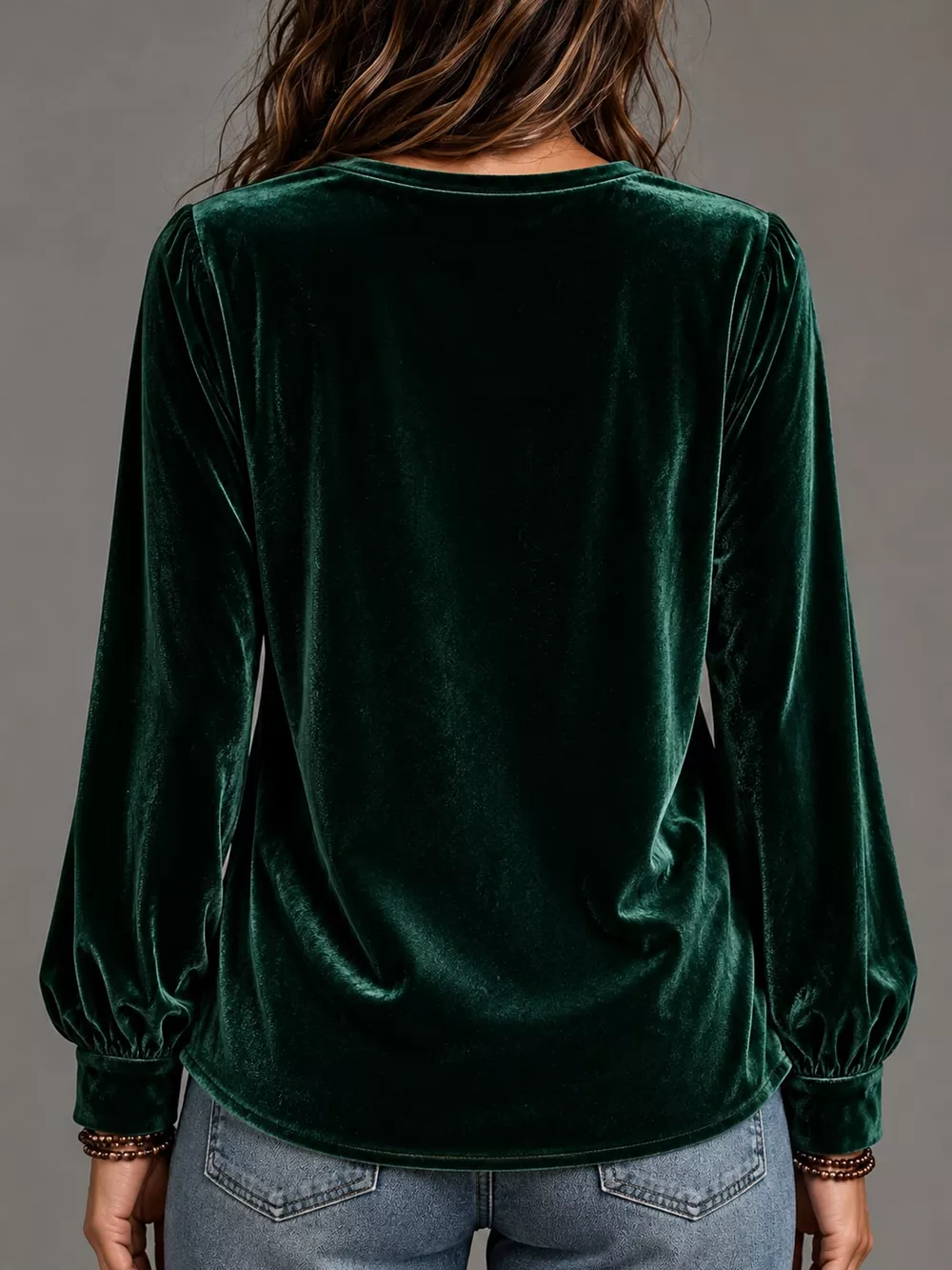 Front Bow Tie Detail V-Neck Top, image 8
