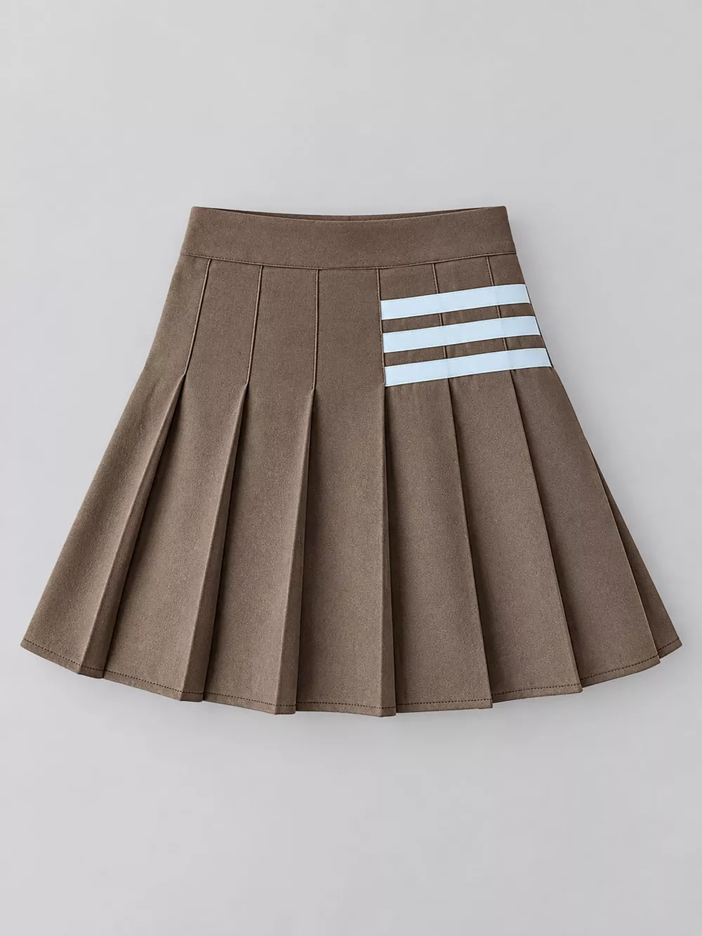 Contrast Stripe Pleated Mini Skirt, image 8