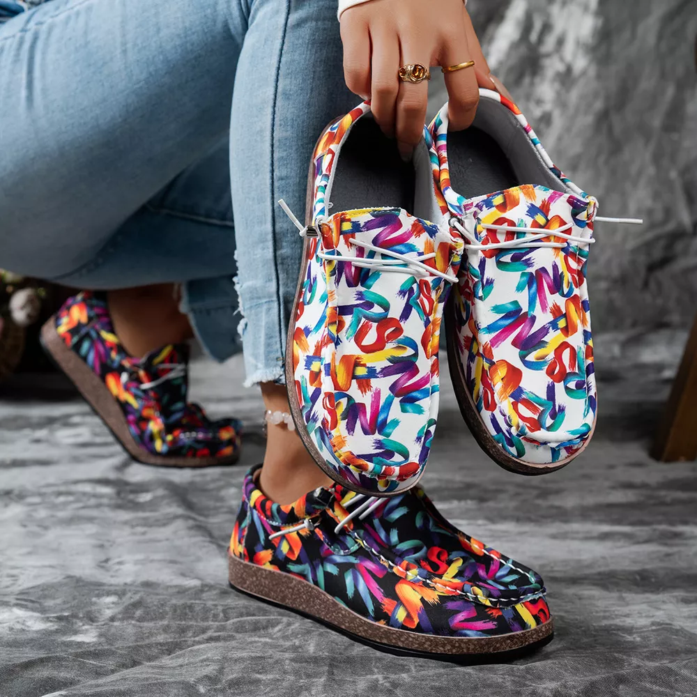 Colorful Printed Casual Loafers, image 11