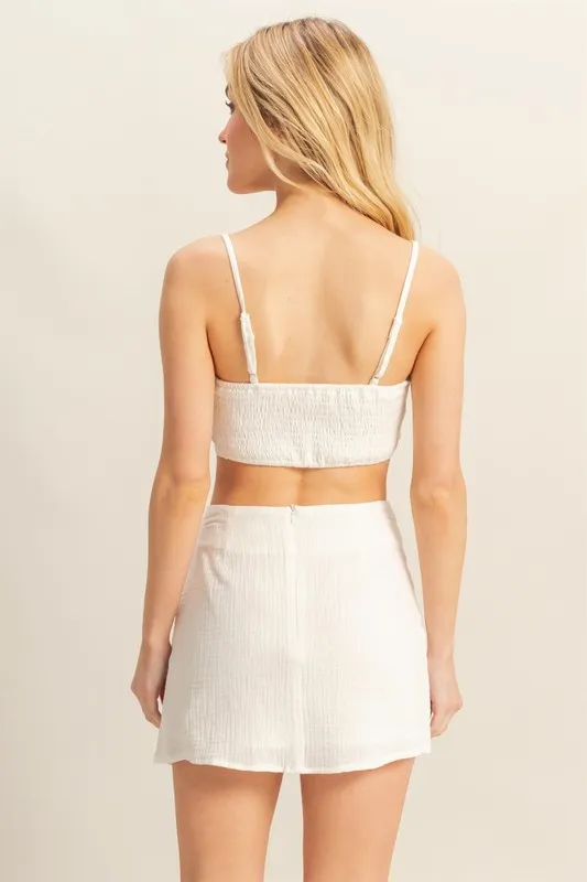 Ruched Bra Top and Mini Skirt Set, image 5