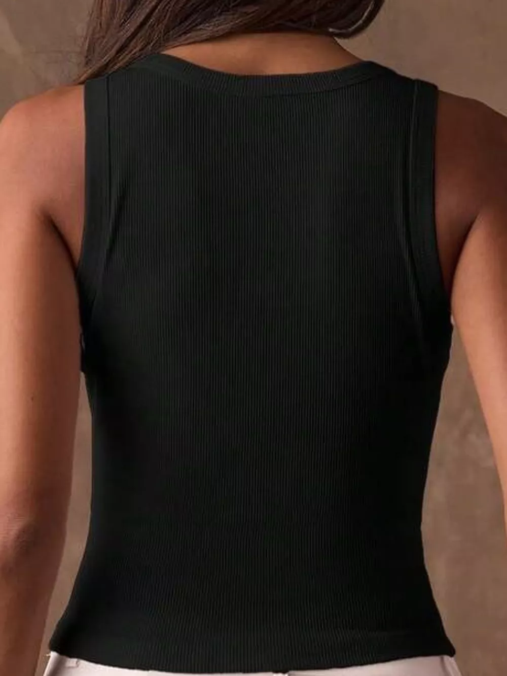 Studded Ribbed Knit Tank Top, image 3