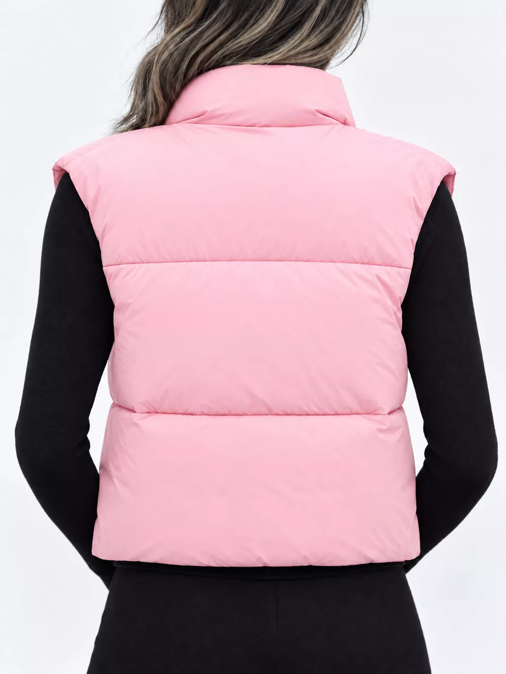 Zip-Up Puffer Vest Coat, image 9