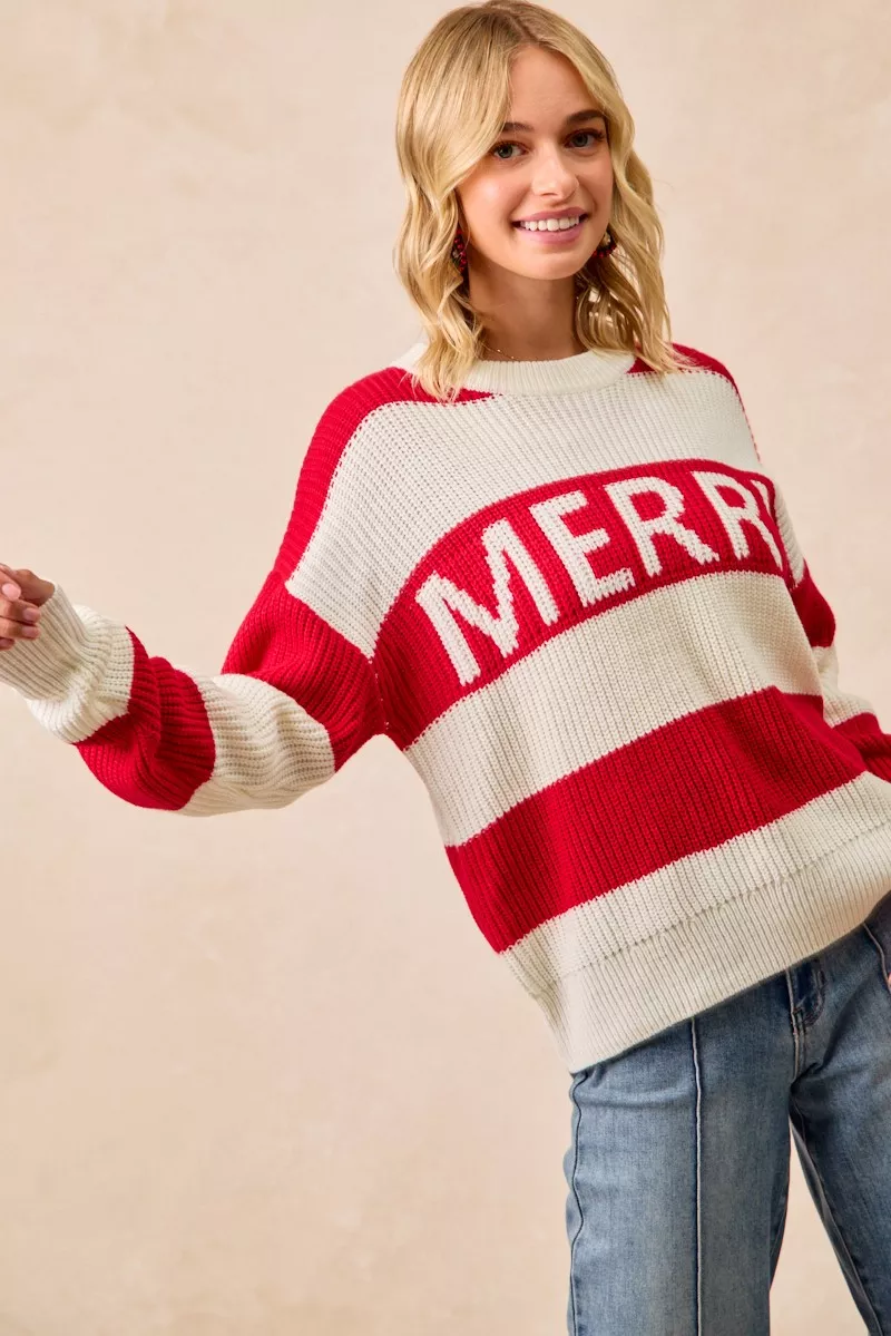 Christmas Merry Lettering Sweater, image 9