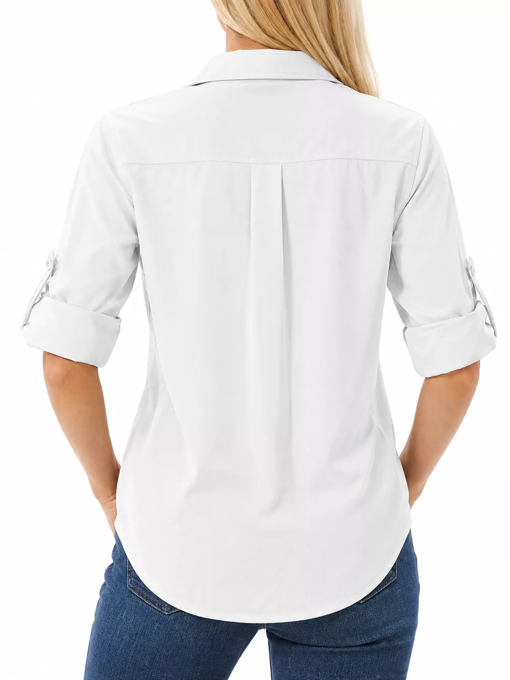 Full Size Button-Down Roll-Up Sleeve Shirt Plus Size, image 28
