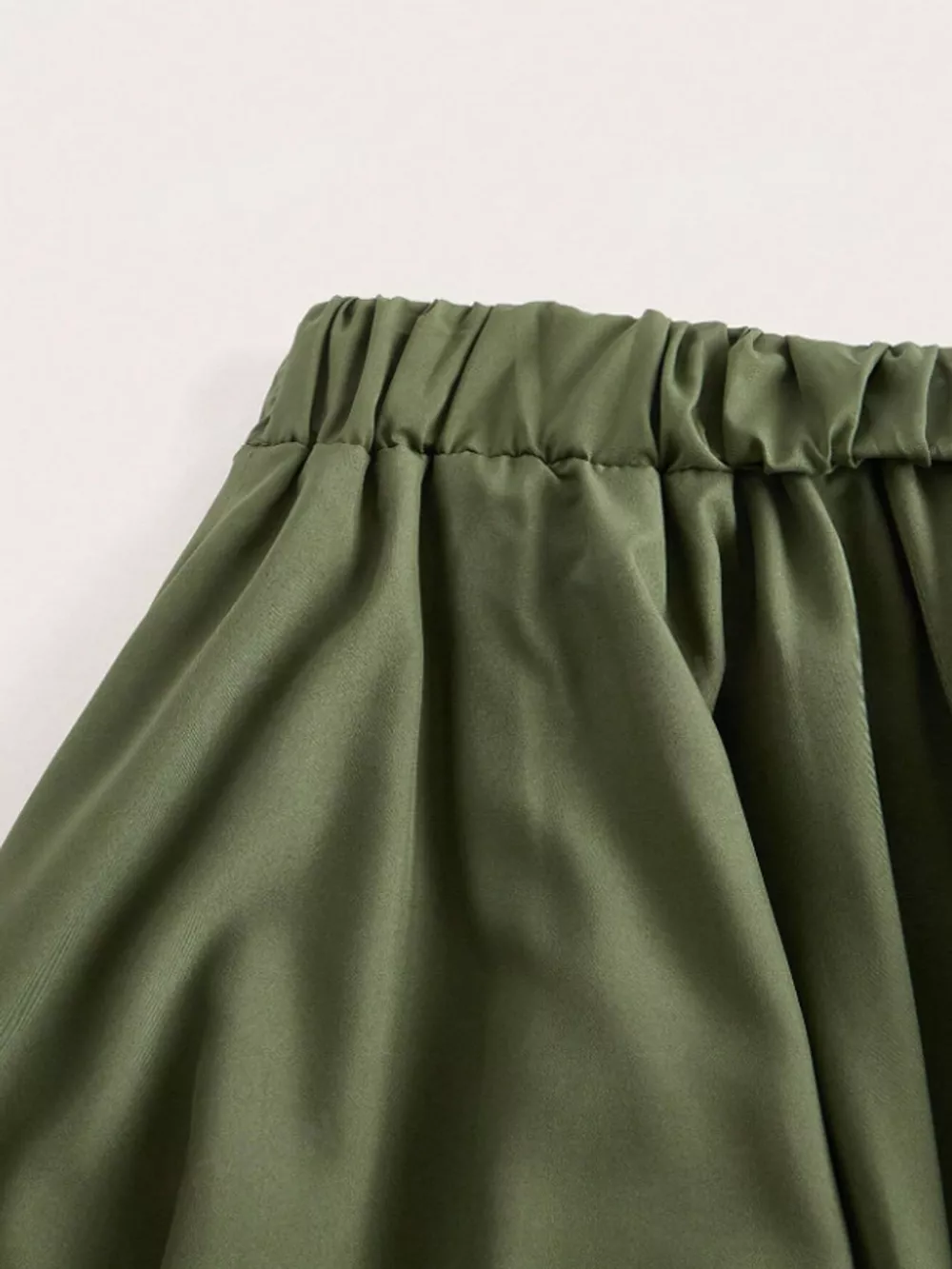 Full Size Asymmetrical Hem Lace Detail Skirt Plus Size, image 12