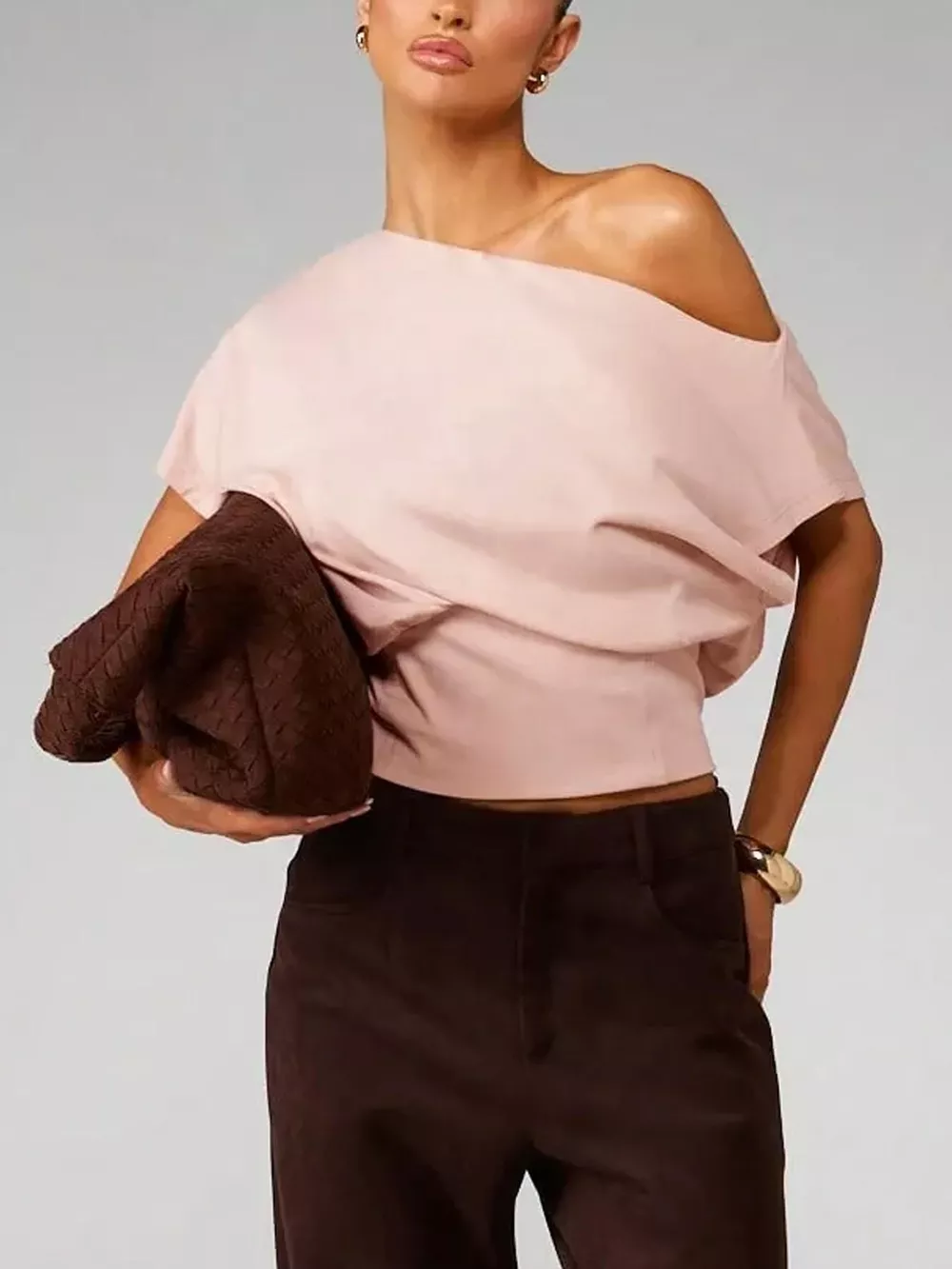 One Shoulder Crop T-Shirt, image 5