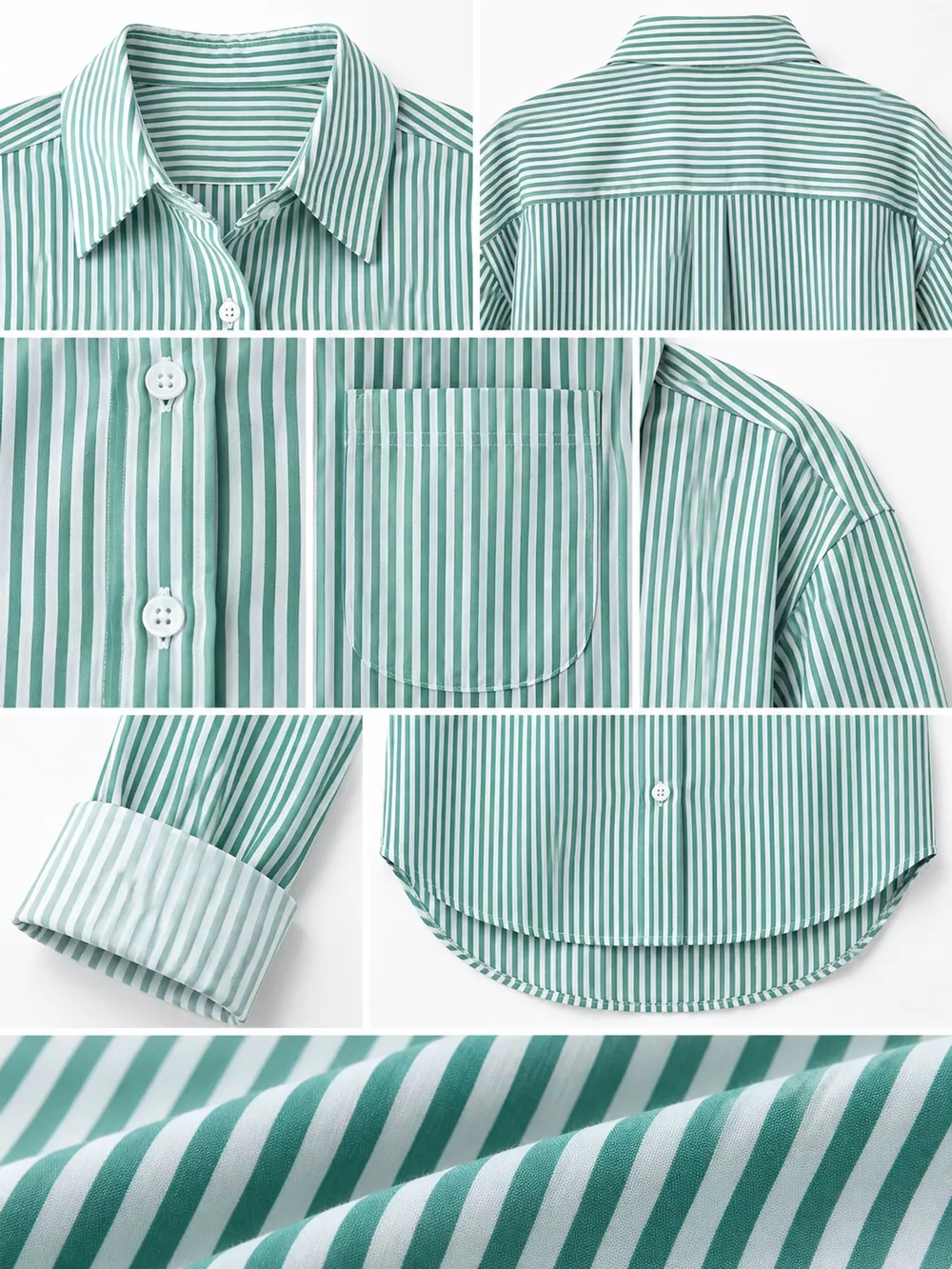 Full Size Striped Button-Down Long Sleeve Shirt Plus Size, image 31