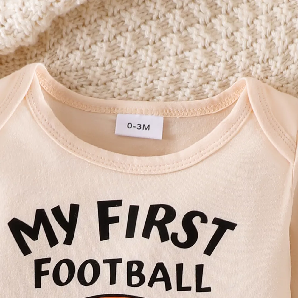 Children's My First Football Season Bodysuit and Pants Set with Hat, image 2