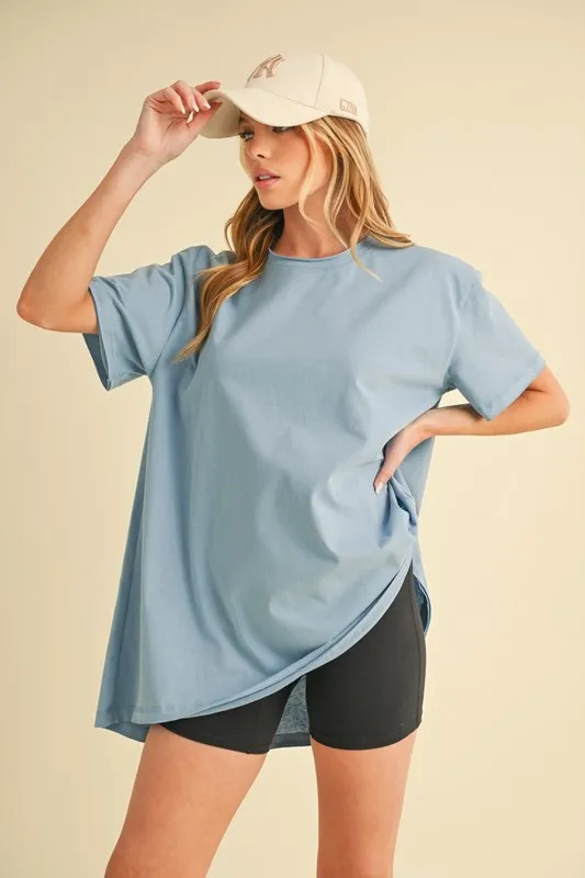 Round Neck Short Sleeve Oversized T-Shirt, image 4