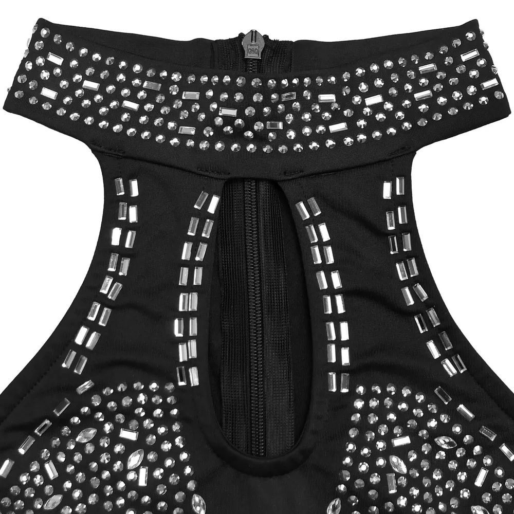 Sparkling Rhinestone Cutout Jumpsuit, image 10
