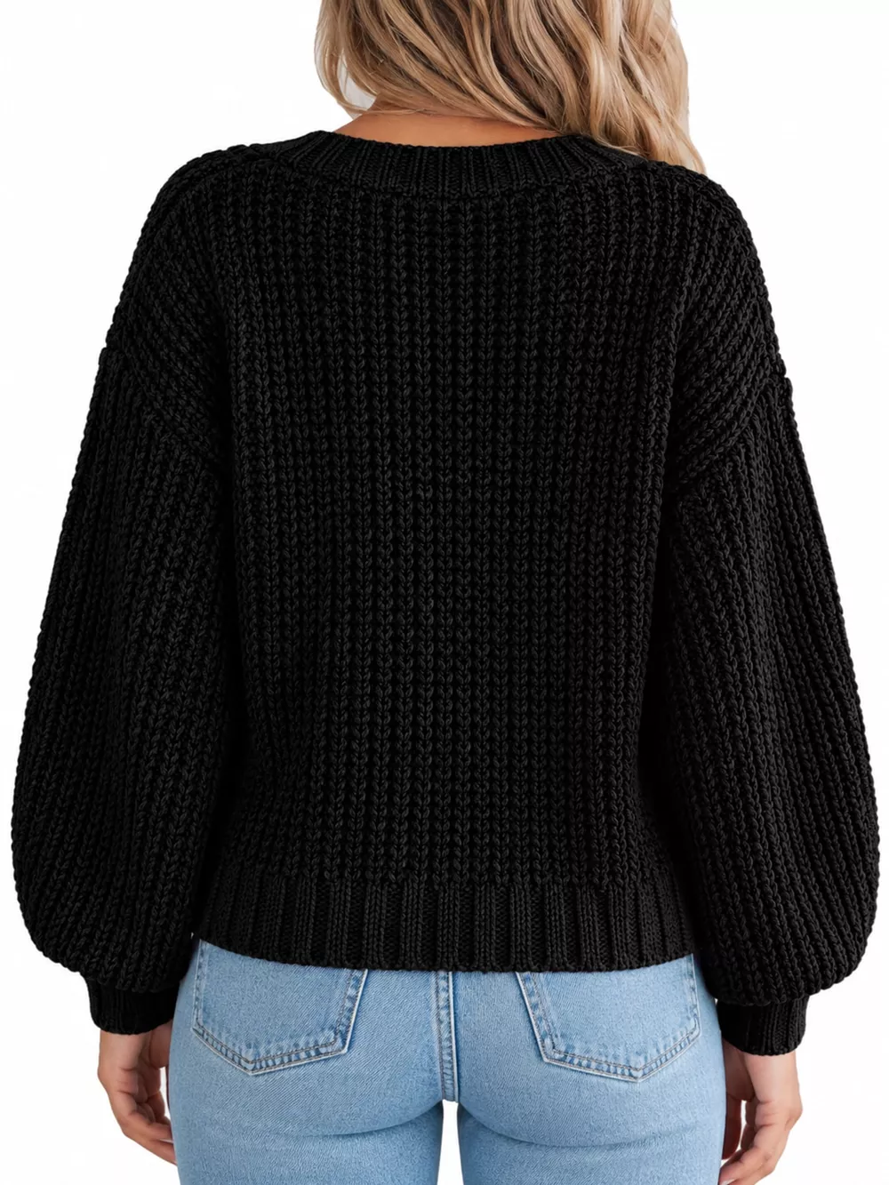 Full Size Chunky Knit Button-Down Cardigan Plus Size, image 6