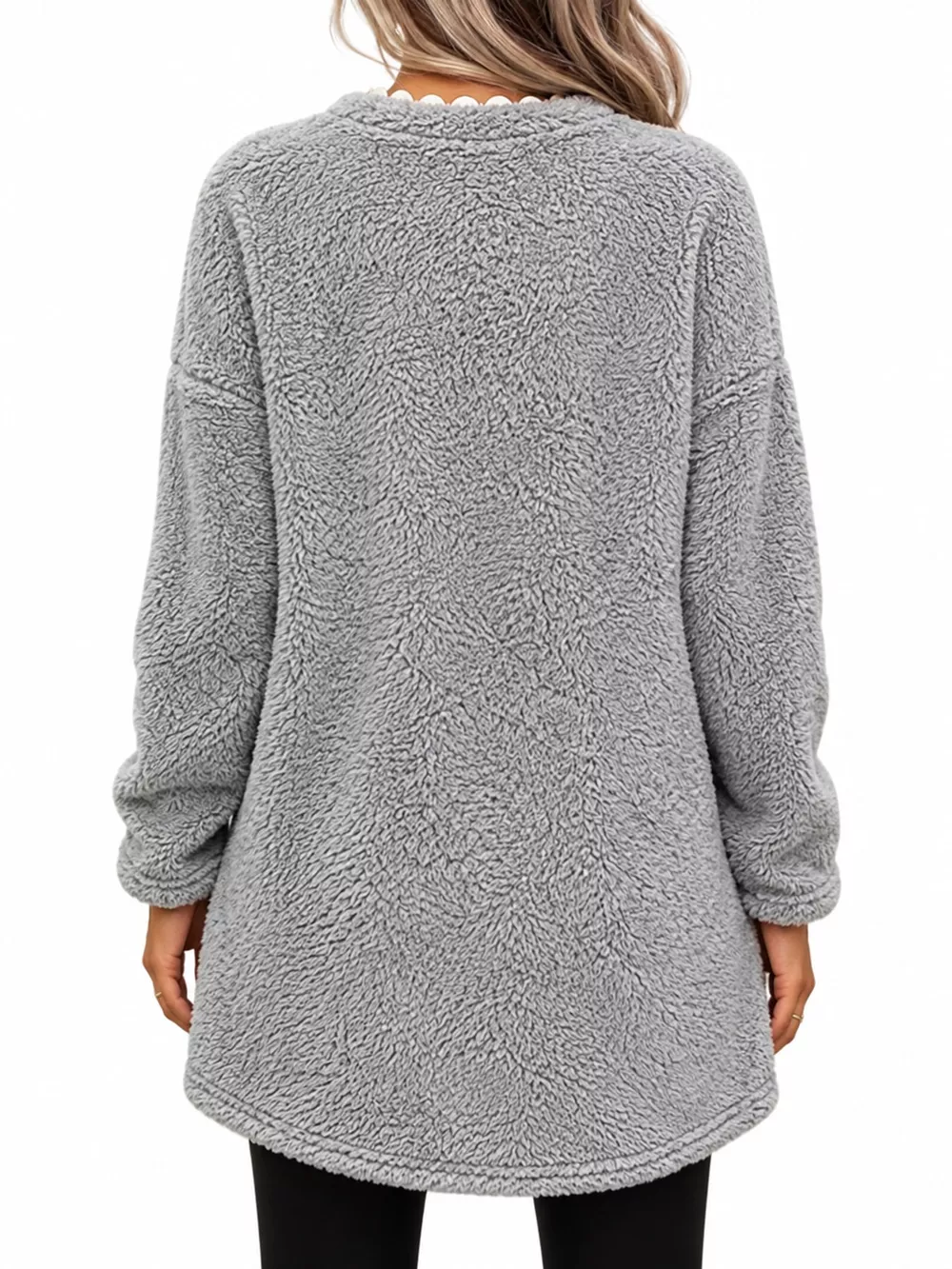 Full Size Fleece Dropped Shoulder Sweatshirt Plus Size, image 6