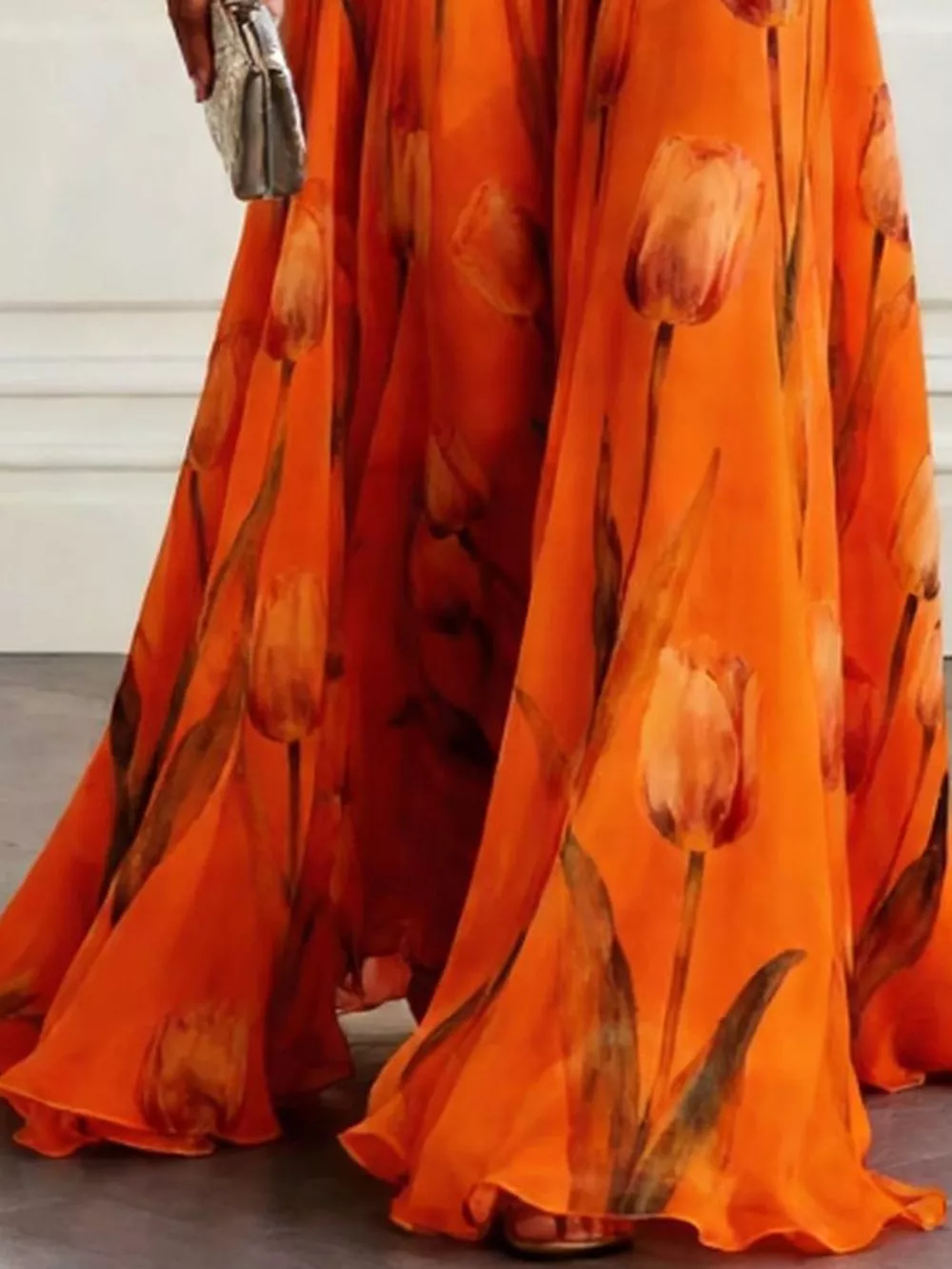 Full Size Sleeveless Floral Print Maxi Dress Plus Size, image 13