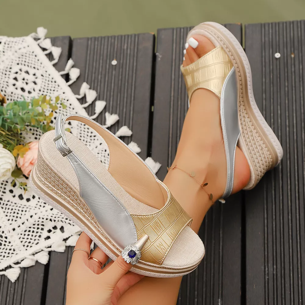 Open Toe Wedge Sandals, image 6