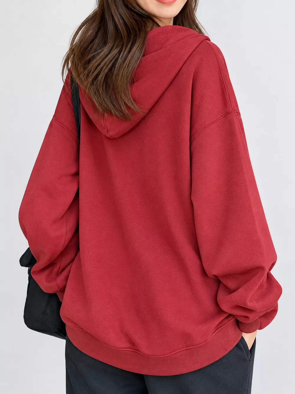 Letter Graphic Long Sleeve Hoodie, image 3