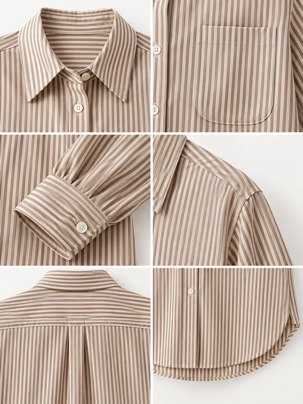 Full Size Striped Button-Down Long Sleeve Shirt Plus Size, image 44
