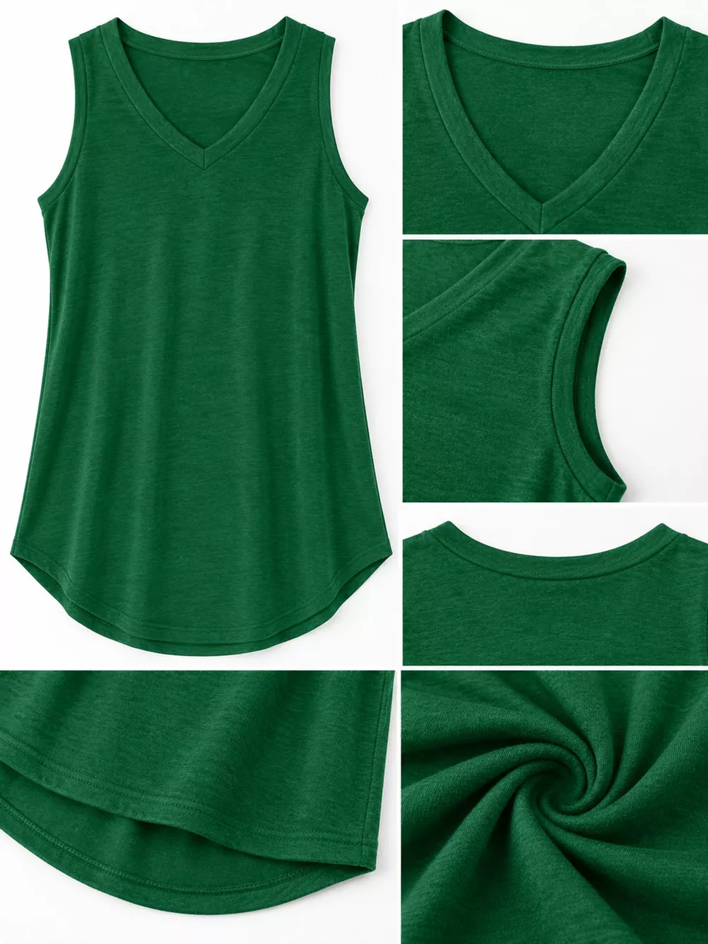 V-Neck Casual Loose Fit Tank Top, image 11