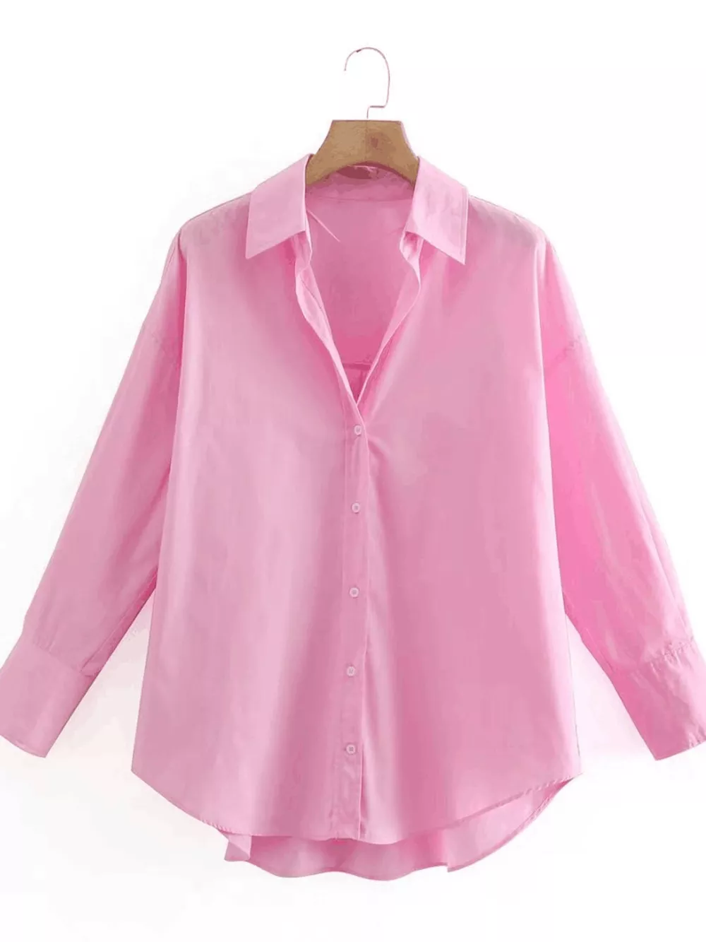 Full Size Oversized Button-Down Long Sleeve Shirt Plus Size, image 14