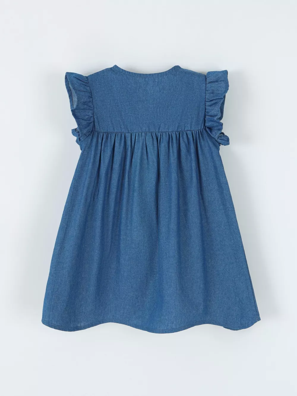 Children's Embroidered Denim A-Line Dress, image 3