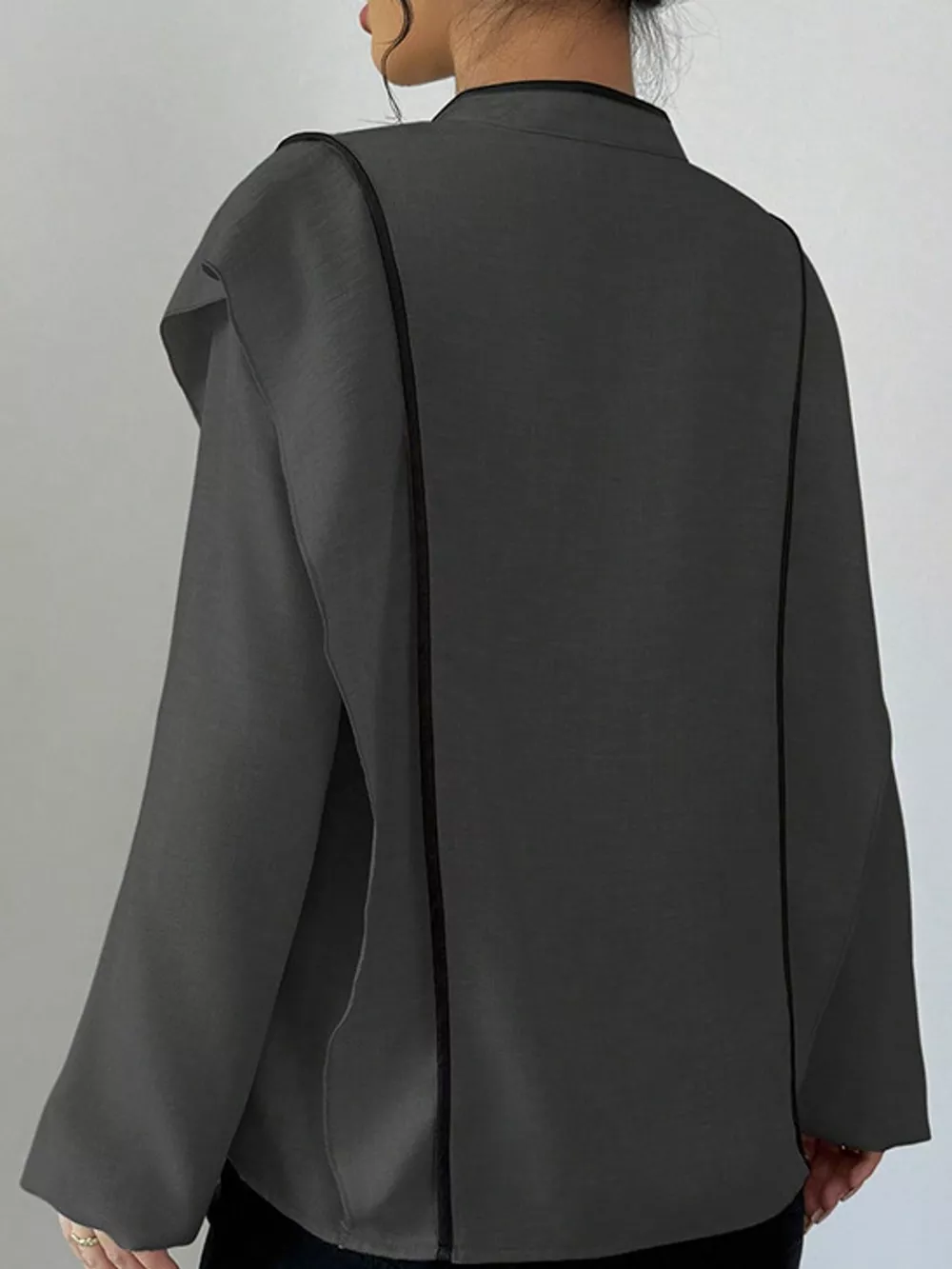 Chinese-Style Mandarin Collar Blouse, image 24