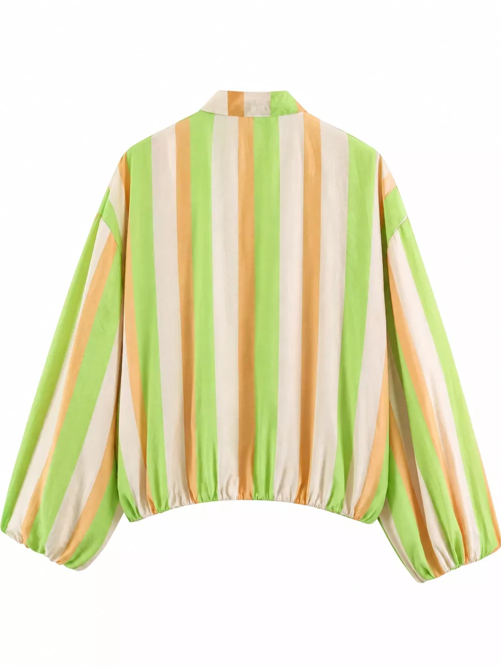 Vibrant Striped Lightweight Zip-Up Jacket, image 2