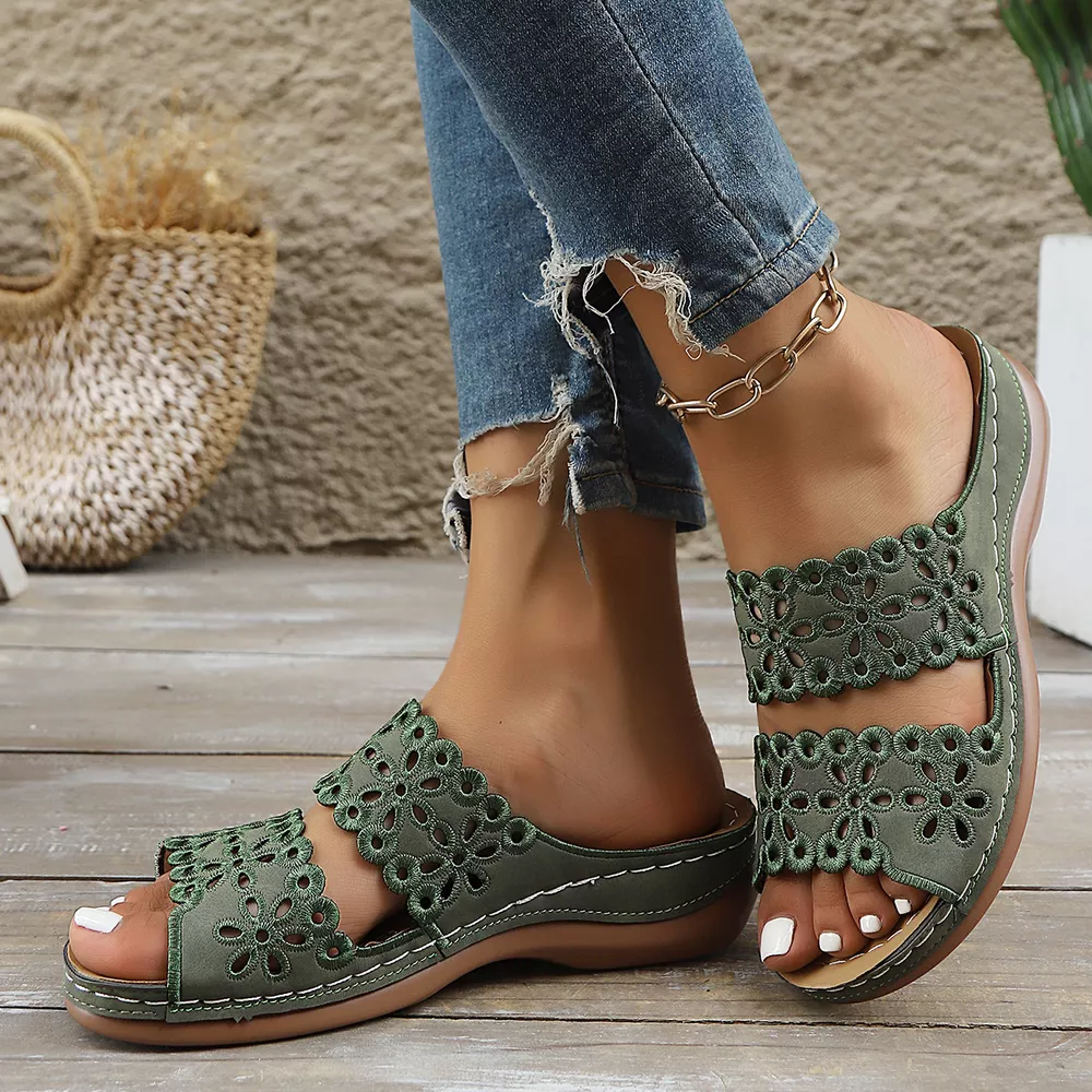 Open Toe Wedge Sandals, image 4